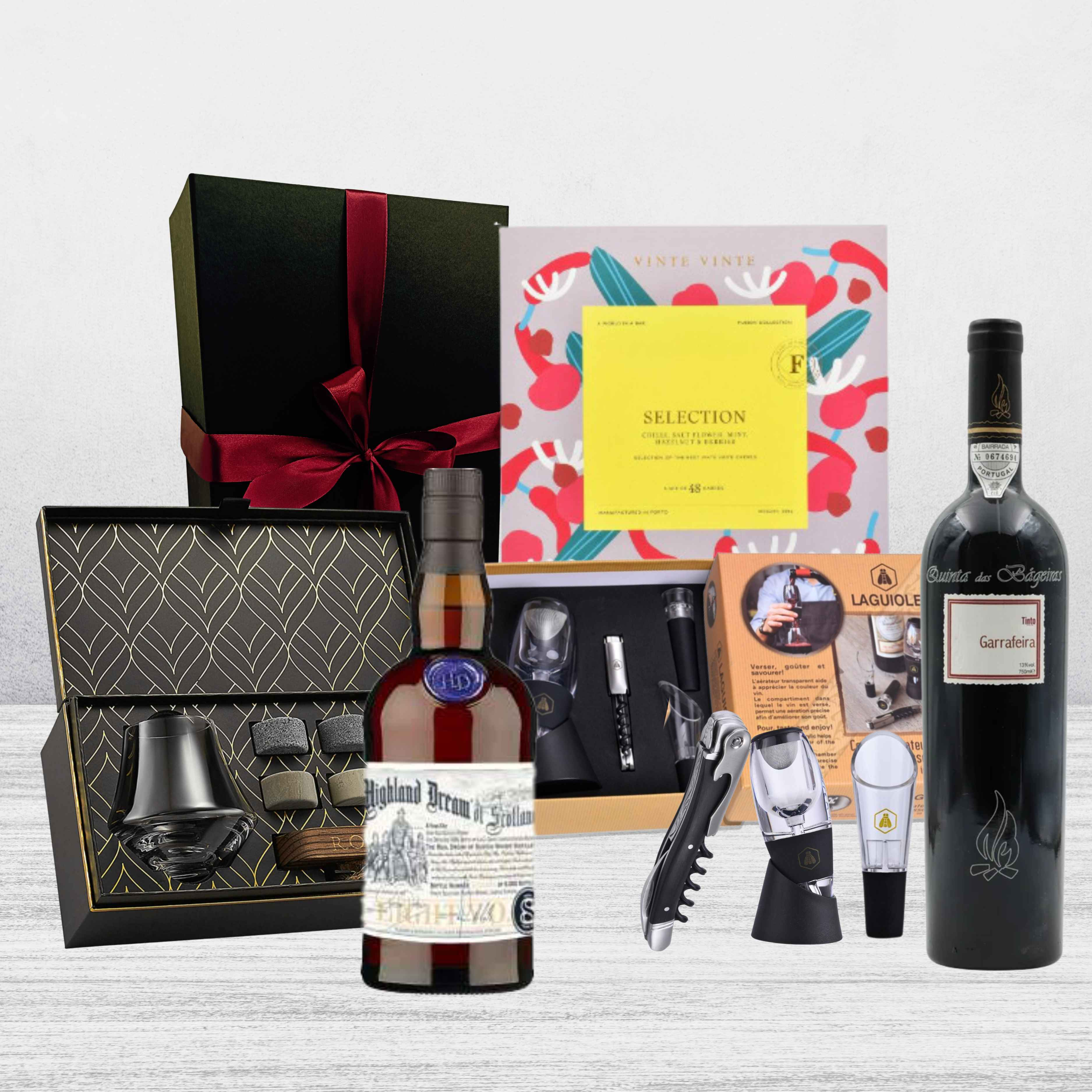 Conjunto Premium de Vinho & Whisky